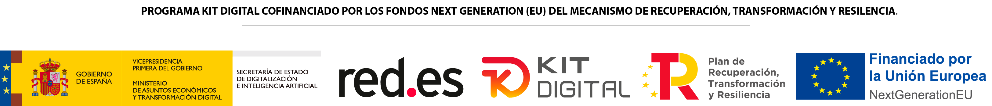 Logotipo del programa Kit Digital cofinanciado por los fondos europeos Next Generation.