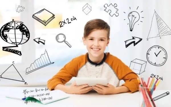 Imagen de un joven estudiante rodeado de pictogramas representando distintas técnicas de estudio.